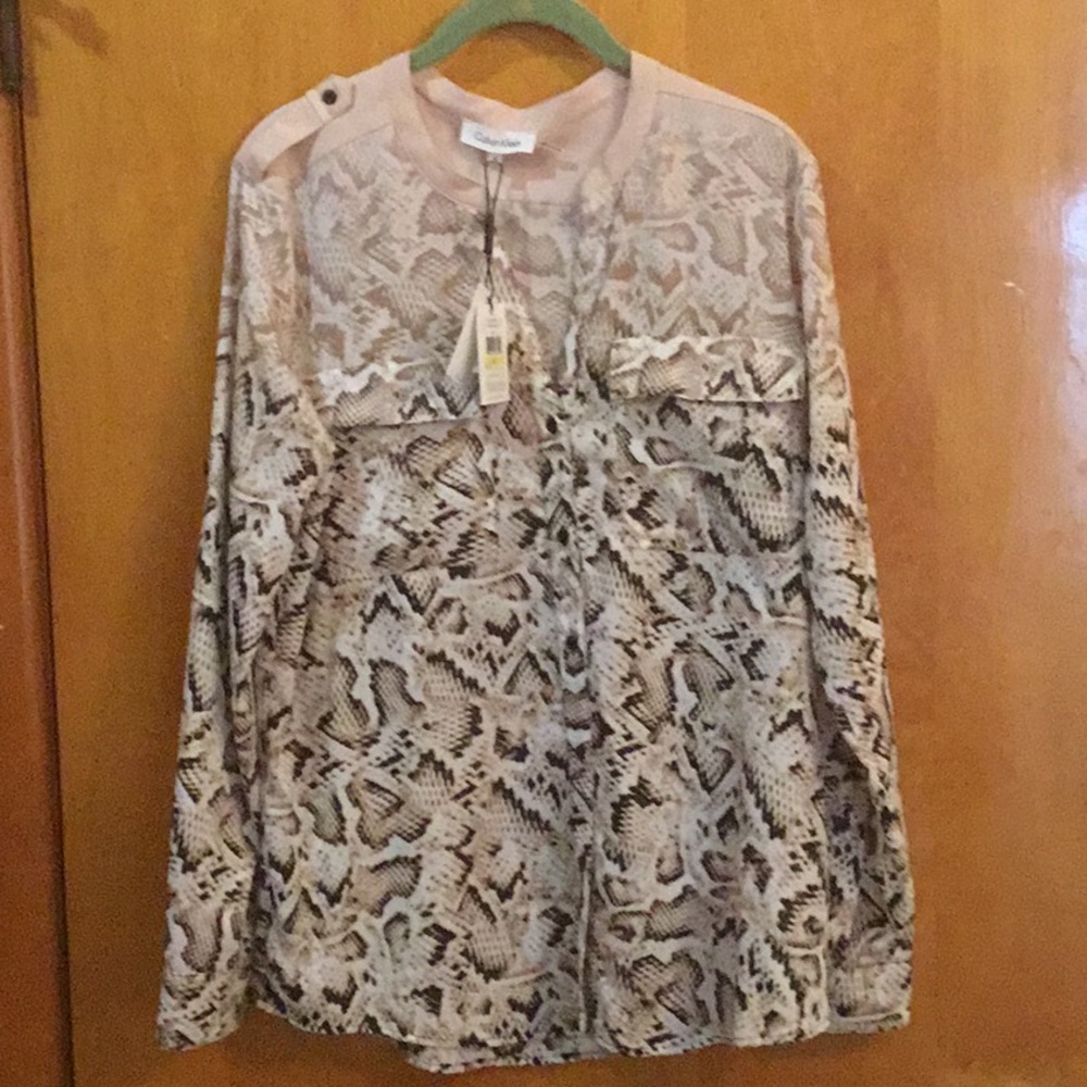 Calvin Klein pink,cream,and brown NWT